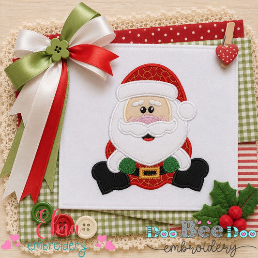 Jolly Santa Claus - Appliqué - Machine Embroidery Design