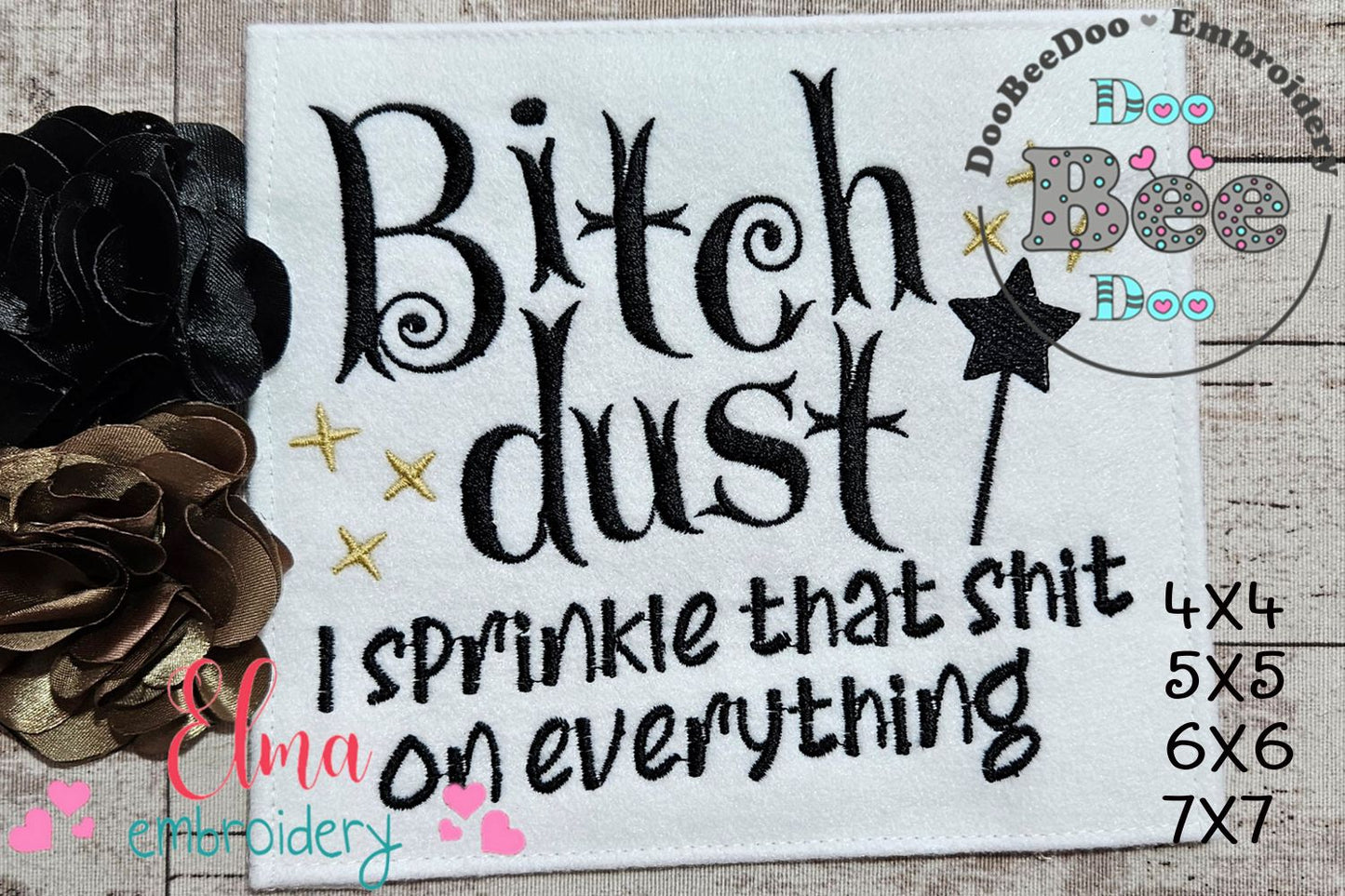 Funny Sparkle Saying - Satin Stitch - Machine Embroidery Design