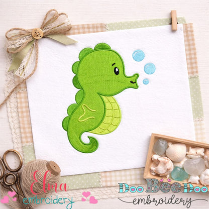Seahorse - Fill Stitch – Machine Embroidery Design
