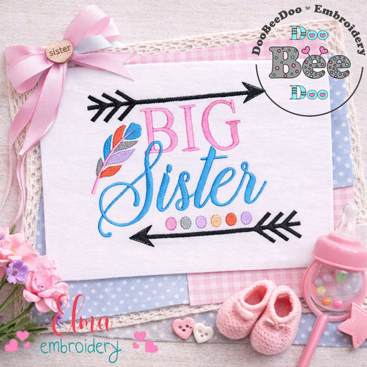 Big Sister – Fill Stitch – Machine Embroidery Design