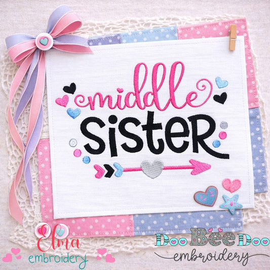 Middle Sister – Fill Stitch – Machine Embroidery Design