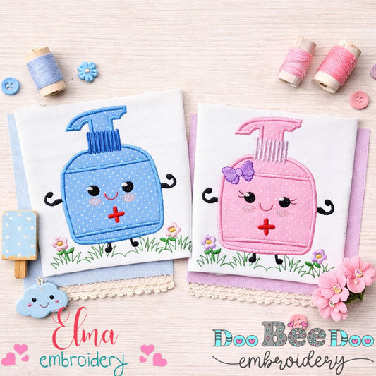 Hand Sanitizer Set (Boy & Girl) – Appliqué – Machine Embroidery Design