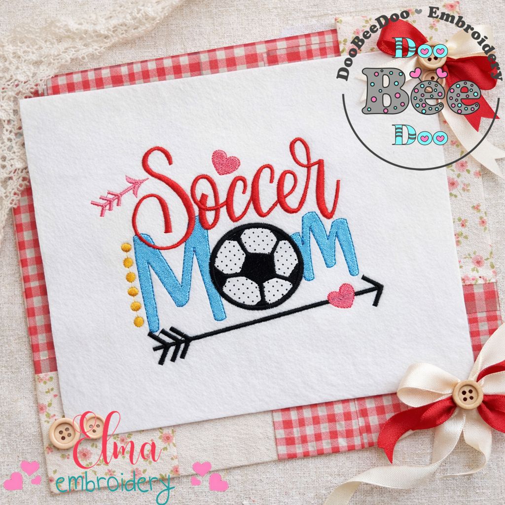Soccer Mom Arrow – Appliqué – Machine Embroidery Design