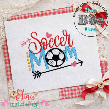 Soccer Mom Arrow – Appliqué – Machine Embroidery Design