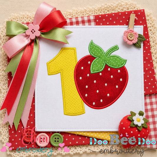 Berry Number One - Appliqué - Machine Embroidery Design