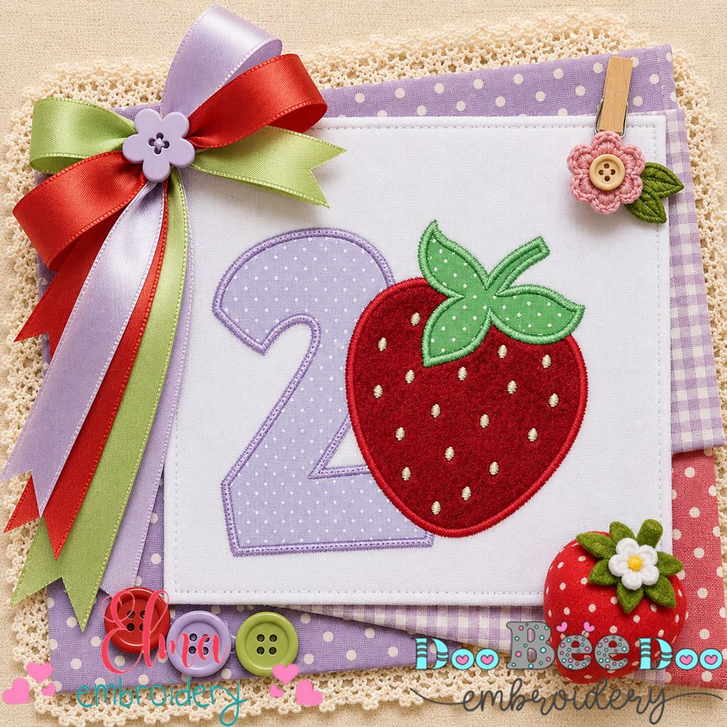 Berry Number Two - Appliqué - Machine Embroidery Design