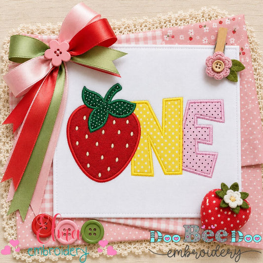 Berry One - Appliqué - Machine Embroidery Design