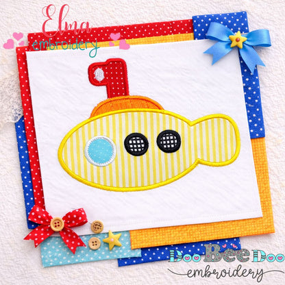 Yellow Submarine – Appliqué – Machine Embroidery Design