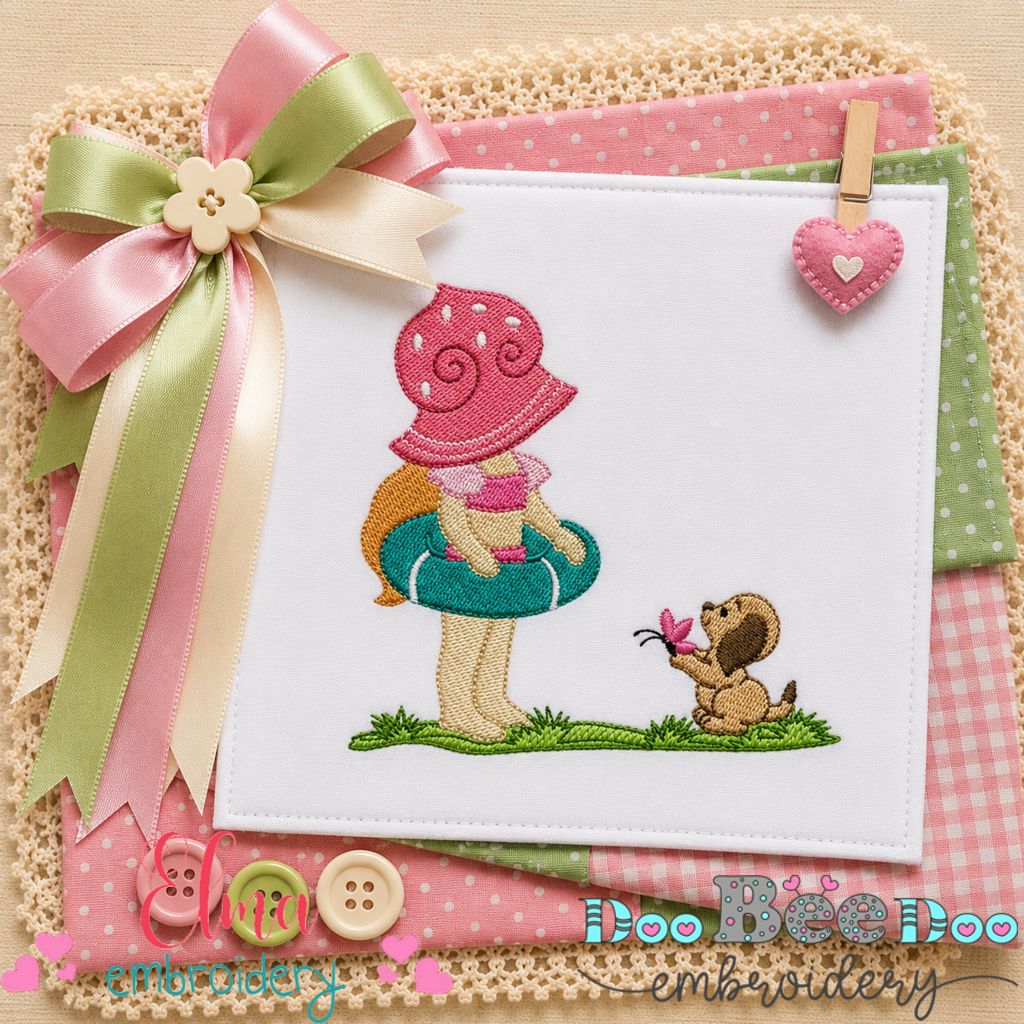 Sunny Day Friends - Fill Stitch - Machine Embroidery Design