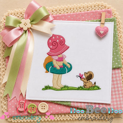 Sunny Day Friends - Fill Stitch - Machine Embroidery Design