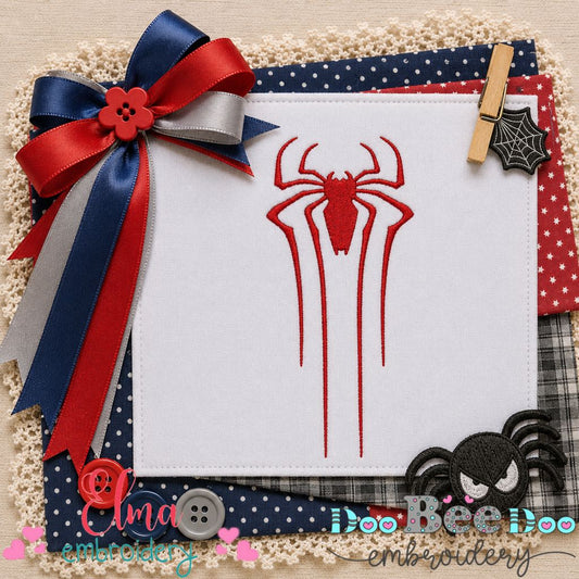 Spider Emblem - Fill Stitch - Machine Embroidery Design