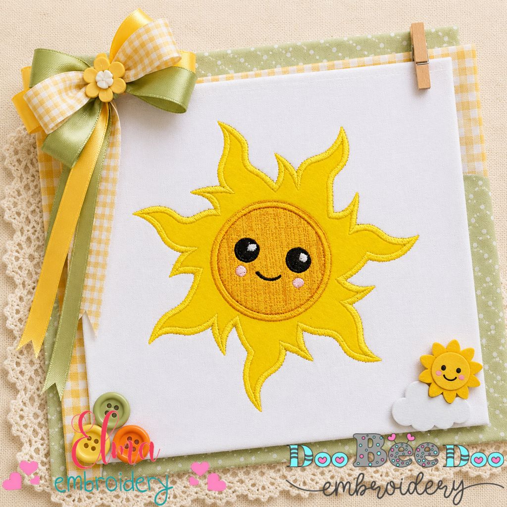 Sunny Smiles Applique - Applique – Machine Embroidery Design