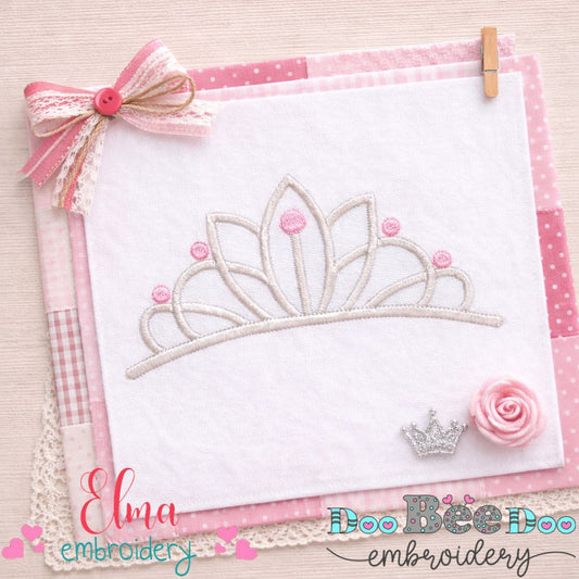 Princess Crown – Satin Stitch – Machine Embroidery Design