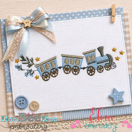 Cute Little Train - Fill Stitch – Machine Embroidery Design