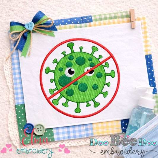 No Virus Symbol - Fill Stitch – Machine Embroidery Design