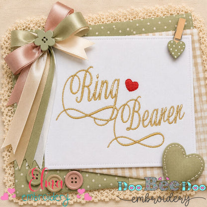 Ring Bearer - Satin Stitch - Machine Embroidery Design