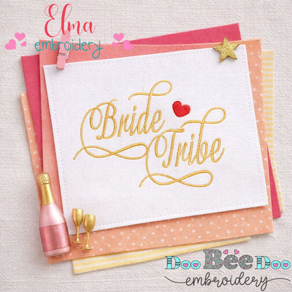 Bride Tribe Script – Satin Stitch – Machine Embroidery Design