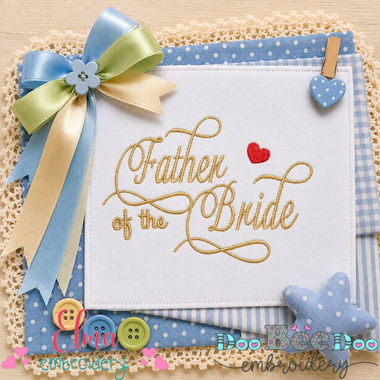 Elegant Father of the Bride - Satin Stitch - Machine Embroidery Design