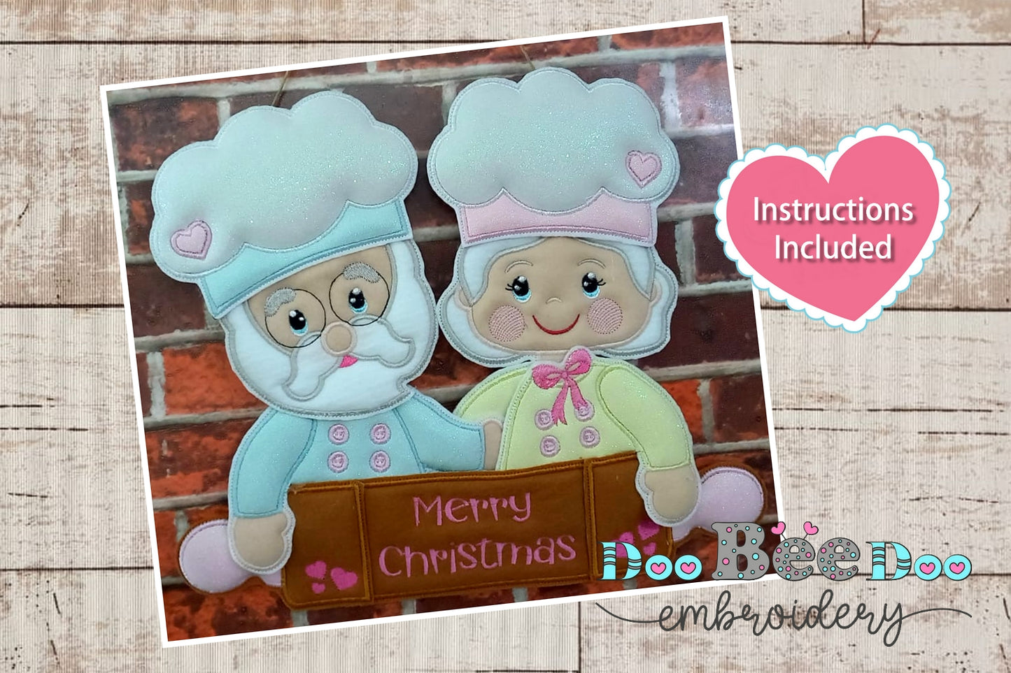 Santa and Mrs. Claus Cooking - ITH Project - Machine Embroidery Design