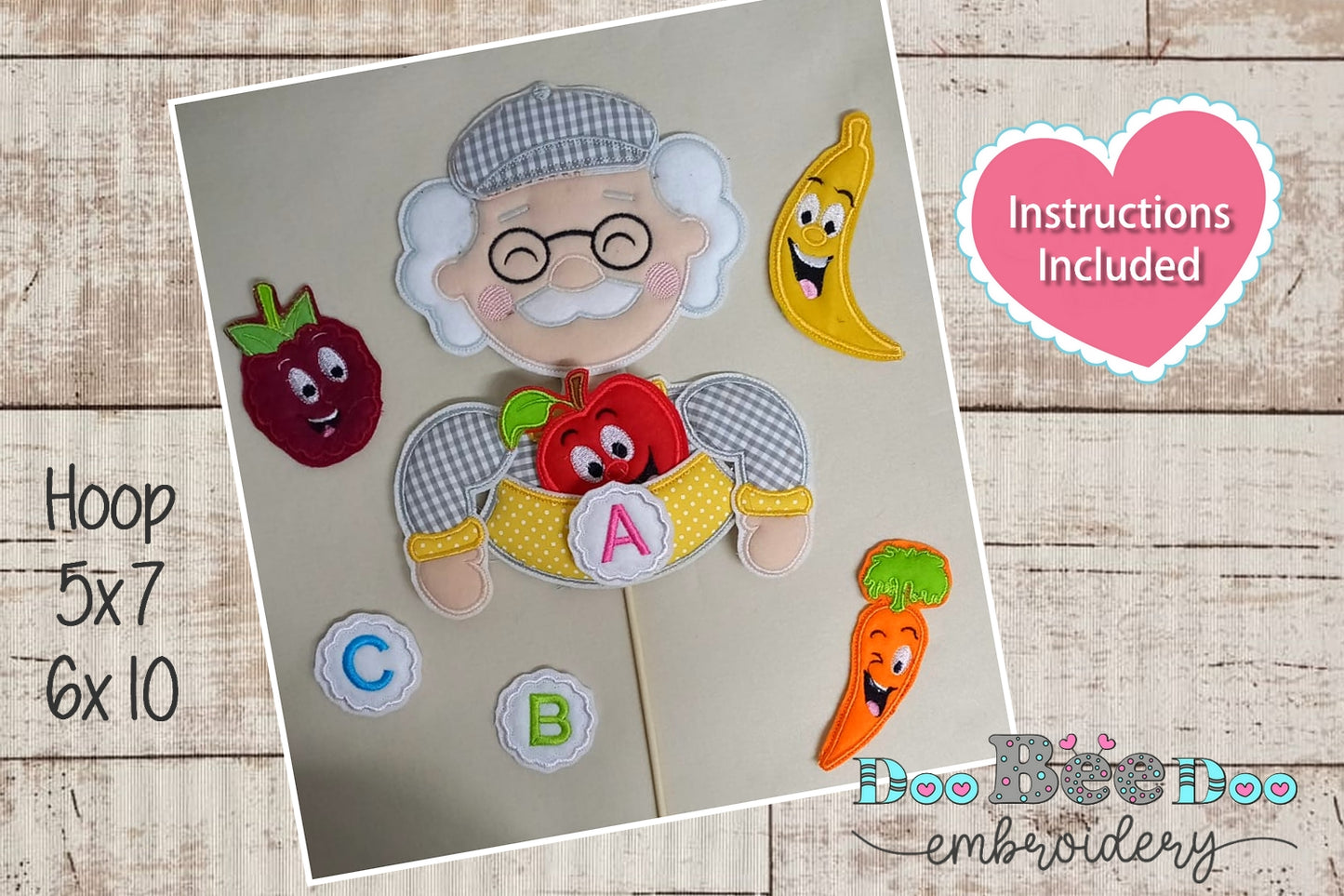 Grandparents Alphabet and Numerals - ITH Project - Machine Embroidery Design