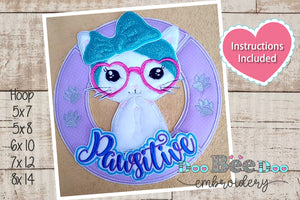 Pausitive Kitty Wreath - ITH Project - Machine Embroidery Design