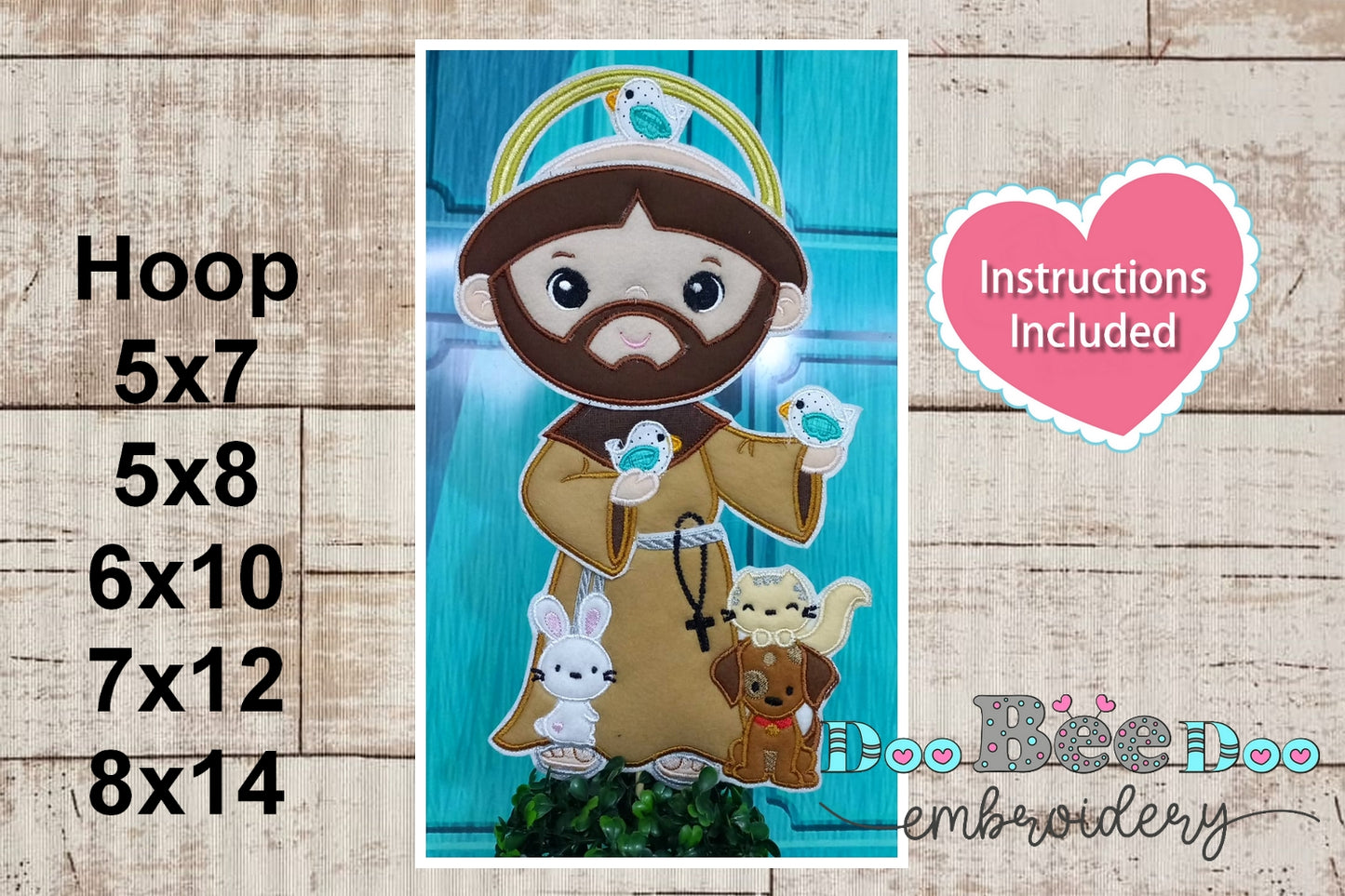 Saint Francis of Assisi - ITH Project - Machine Embroidery Design