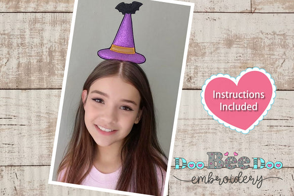 Witch Hat Headband - ITH Project - Machine Embroidery Design