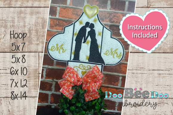 Bride and Groom Wedding Day - ITH Project - Machine Embroidery Design