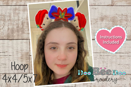 Ariel Ears Headband - ITH Project - Machine Embroidery Design