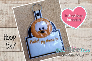Pluto Keychain/Bag Tag - ITH Project - Machine Embroidery Design