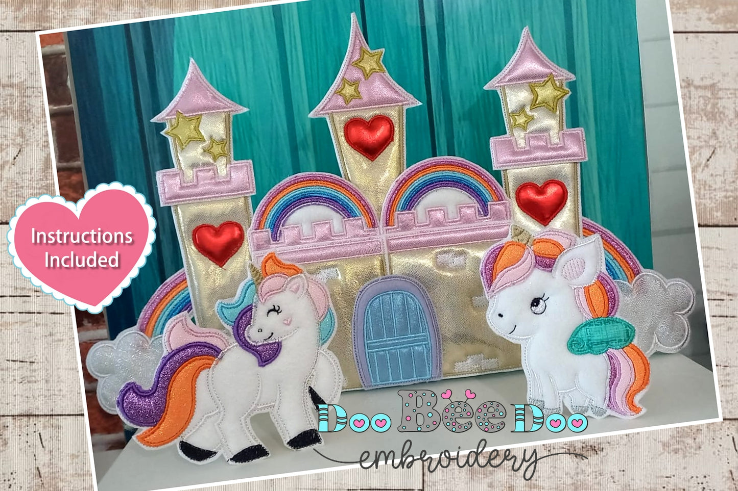 Unicorn Castle - ITH Project - Machine Embroidery Design