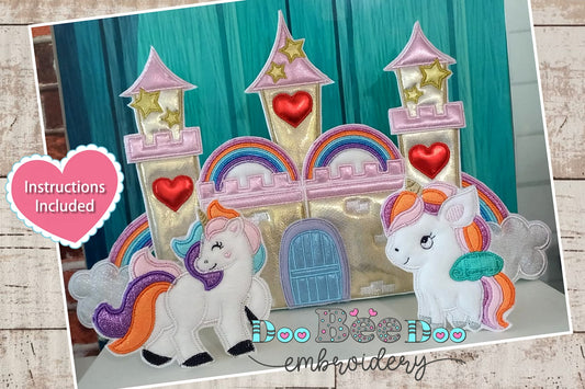 Unicorn Castle - ITH Project - Machine Embroidery Design