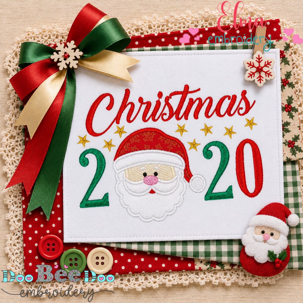 Santa's Christmas 2020 - Appliqué - Machine Embroidery Design