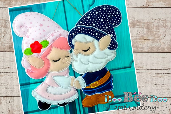 Love Gnomes Couple Valentine's Day - ITH Project - Machine Embroidery Design