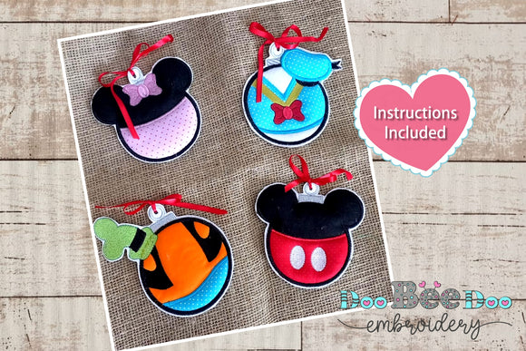 Characters Christmas tree decorations -  ITH Project - Machine embroidery designs