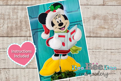 Minnie Christmas with Music Book - ITH Project - Machine Embroidery Design