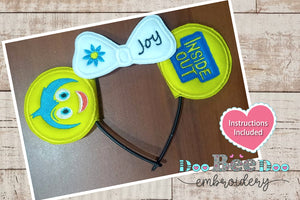 Headband Joy Inside Out - ITH Project - Machine Embroidery Design