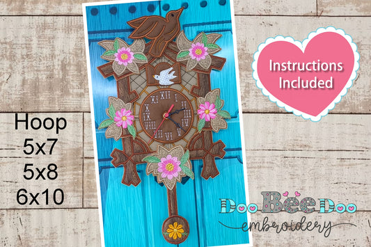 Cuckoo Clock - ITH Project - Machine Embroidery Design