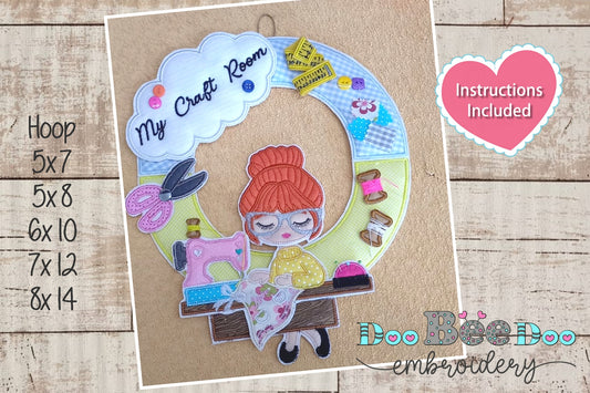 My Craft Room Wreath - ITH Project - Machine Embroidery Design
