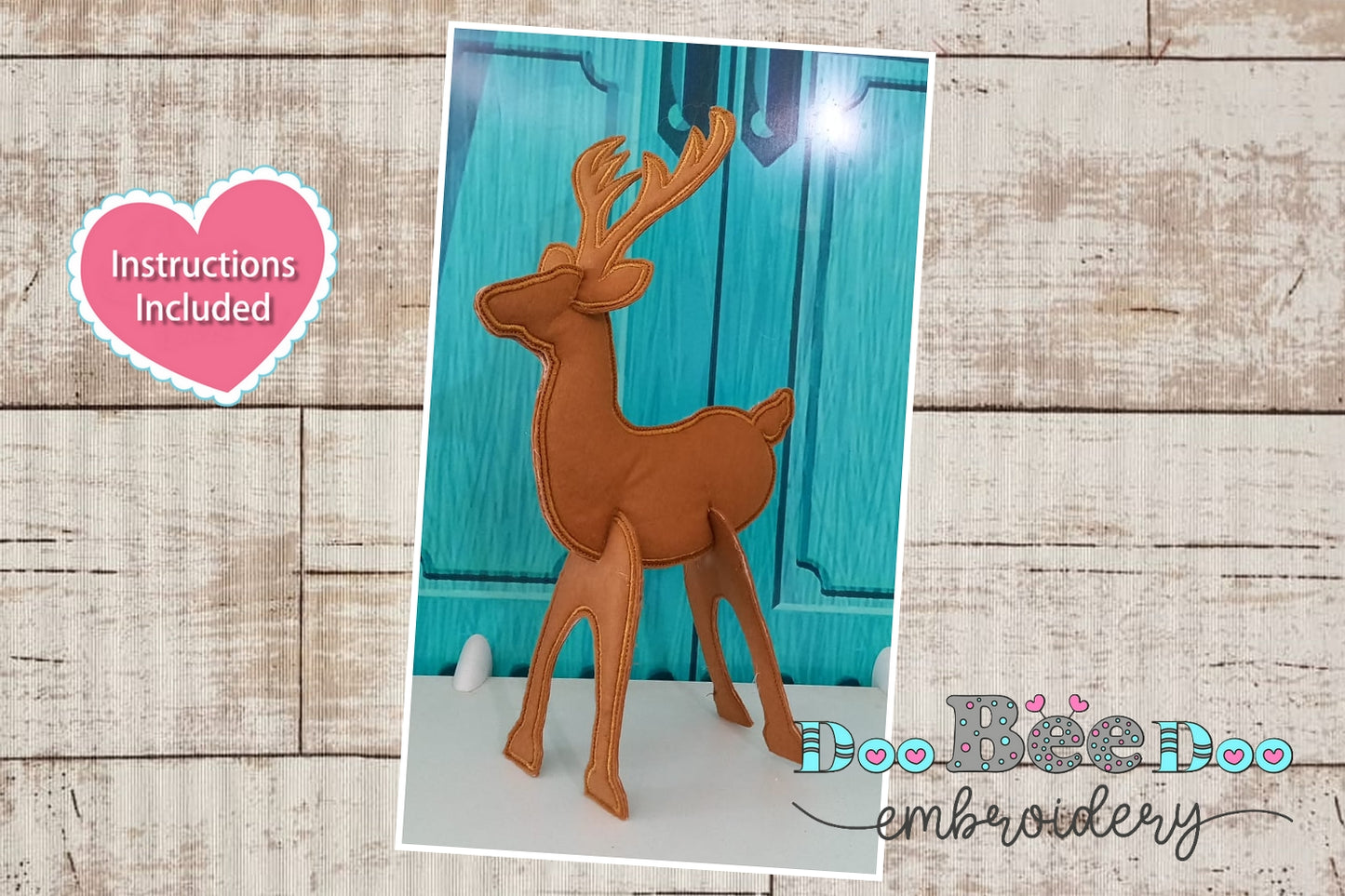 Deer 3D Project - ITH Project - Machine Embroidery Design
