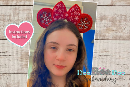 Snowflake Headband - ITH Project - Machine Embroidery Design