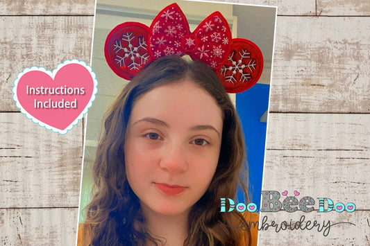 Snowflake Headband - ITH Project - Machine Embroidery Design