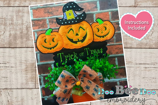 Trick or Treat Pumpkins - ITH Project - Machine Embroidery Design