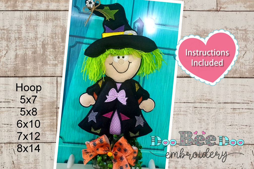 Cute Little Witch - ITH Project - Machine Embroidery Design
