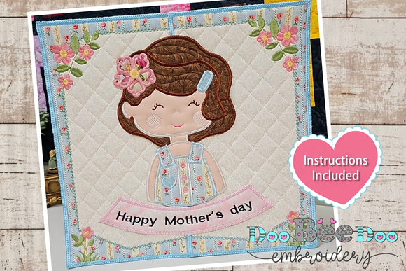 Happy Mother's Day Hanger - ITH Project - Machine Embroidery Design