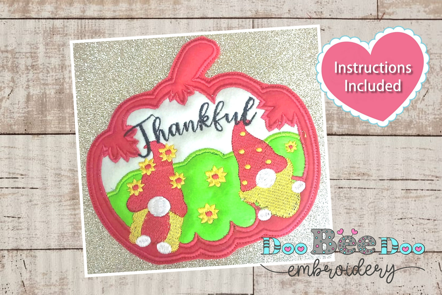 Pumpkin Pot Rest - ITH Project - Machine Embroidery Design