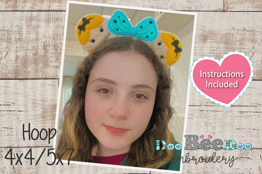 Alice Ears Headband - ITH Project - Machine Embroidery Design
