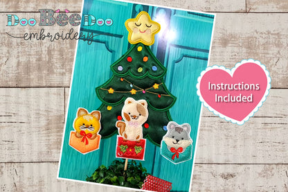 Kittens Christmas Tree - ITH Project - Machine Embroidery Design