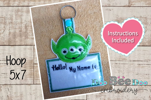 ET Keychain/Bag Tag - ITH Project - Machine Embroidery Design