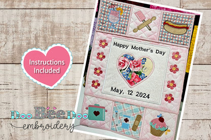 Mother's Day Hanger - ITH Project - Machine Embroidery Design